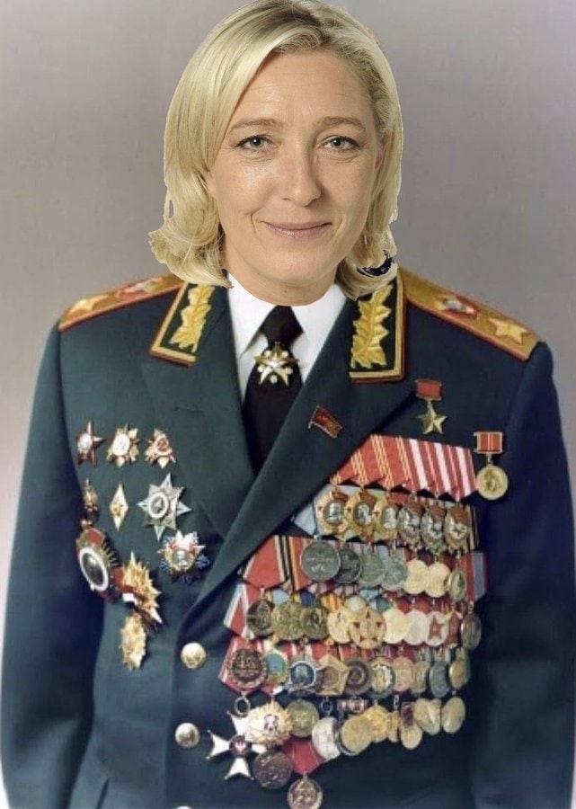 Marine Le Pen Marine Le Pen as russian general